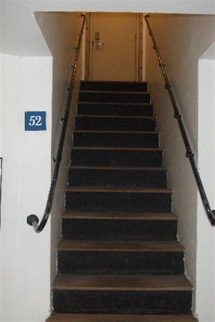 52 buildings: Accommodation 52 entrance staircase.