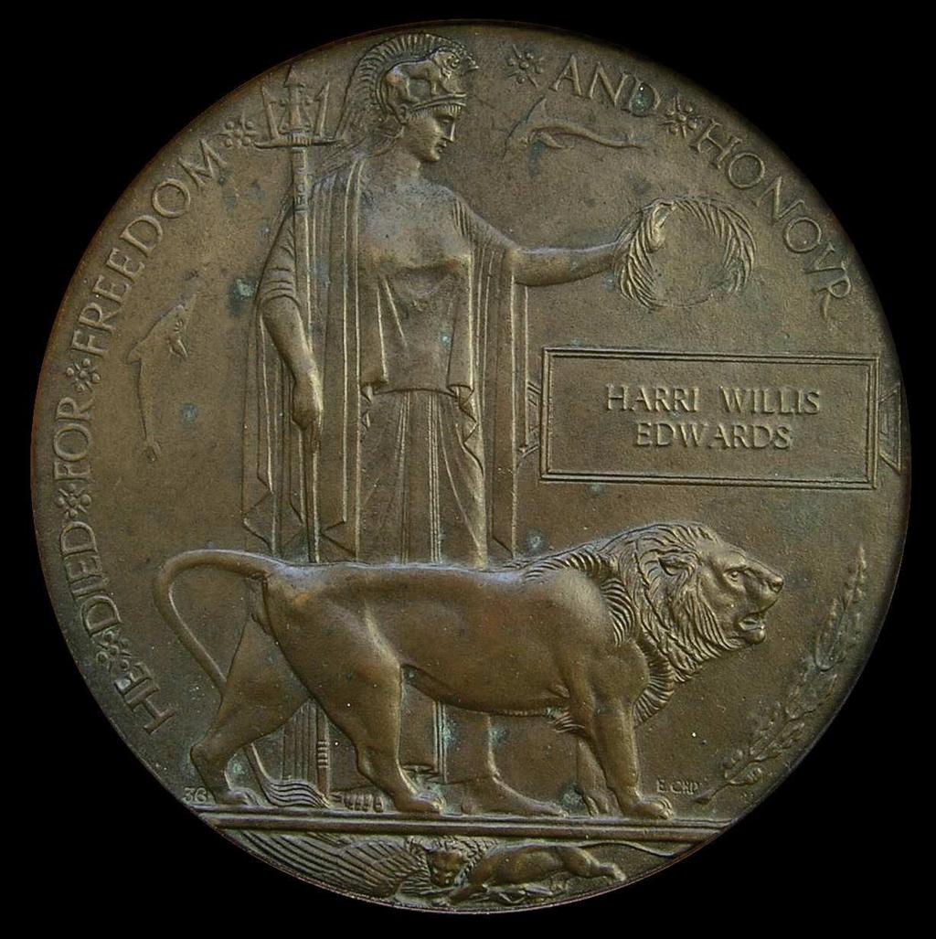 A Memorial Plaque inscribed with the soldiers name was also given to the family of those who were killed during WW1