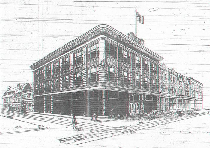 Charles Ogilvy opened a dry goods shop at 92 Rideau Street near the corner of Mosgrove Street on November 16, 1887. Charles Ogilvy, John Pittaway and one clerk comprised the staff.