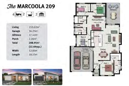 5kW GCL battery 45m² Concrete drive + 10m² pathways Titan 8 flooring with carpet in bedrooms H2 Termite resistant pine Flexible kitchen designs with stone benchtops 24 pitch Colourbond roof inc Ins.
