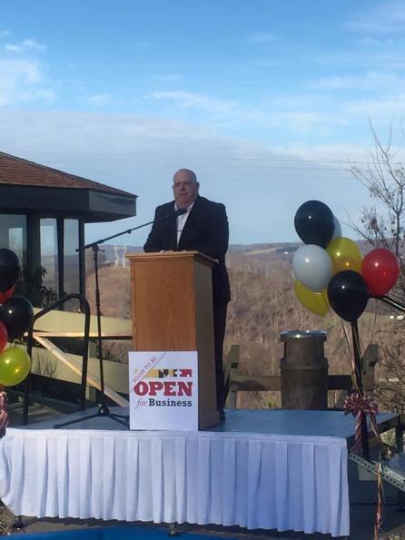 Governor Hogan presents at the Youghiogheny