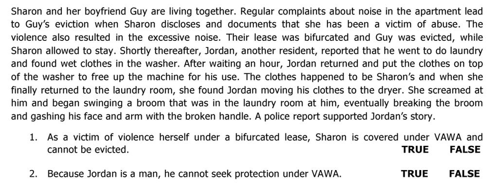 Documentation VAWA Title VI Sec 41411 (c) When a person represents themselves as a victim to an owner/agent (O/A) or Public Housing Agency (PHA), the O/A or PHA may request, in writing, that the