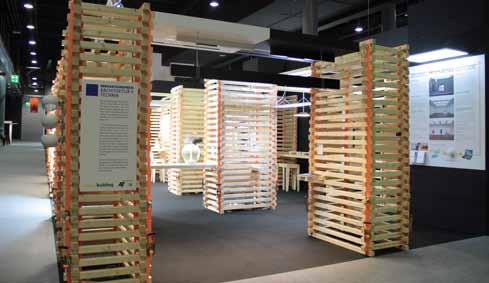 Stand construction and presentation of products of the Innovation Award Architecture+ Technology at the Frankfurt fair Exhibition Every product, which is registered for one of the Innovation Awards,