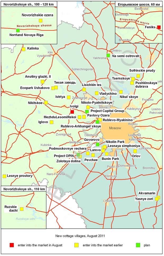 COUNTRYSIDE REAL ESTATE August 2011 Map 5.1. Moscow Region.