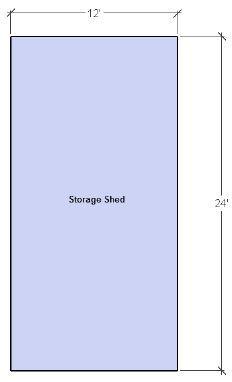 FLOOR PLAN BUILDING 3 (SHED): 288 SQUARE