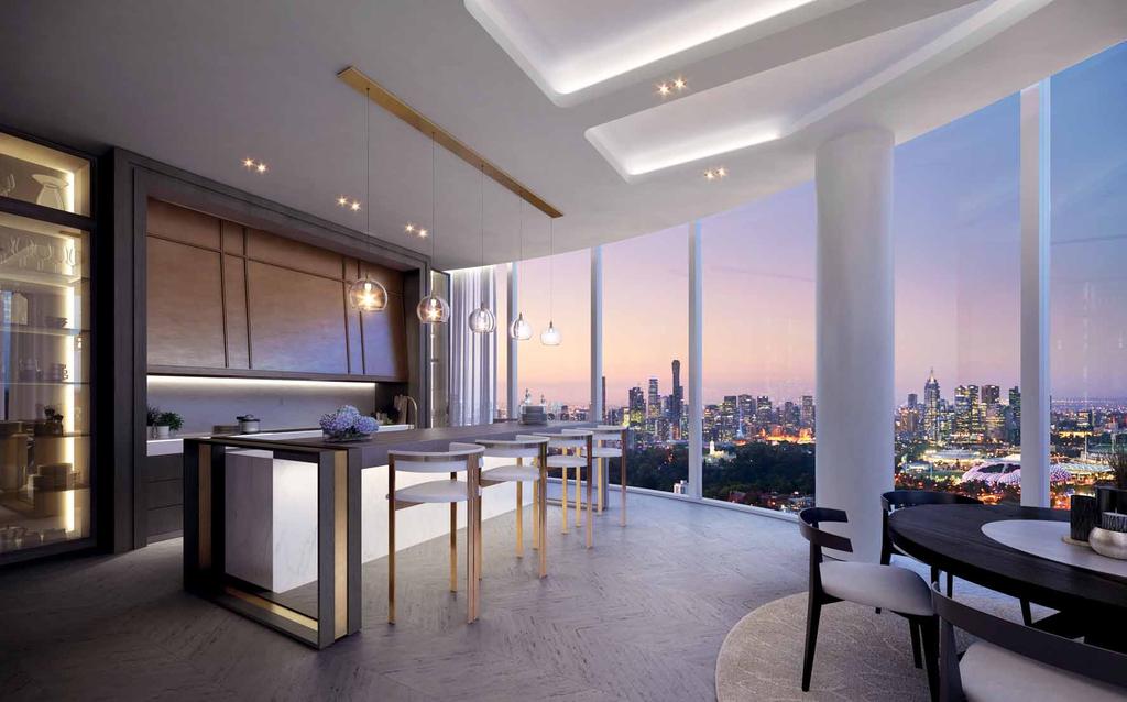 - THE RESIDENCES - ALL IN GOOD TASTE Surrounded by impeccable design, gorgeous surfaces, and high quality appliances, each residence delivers both functional and inspiring kitchen and dining areas.