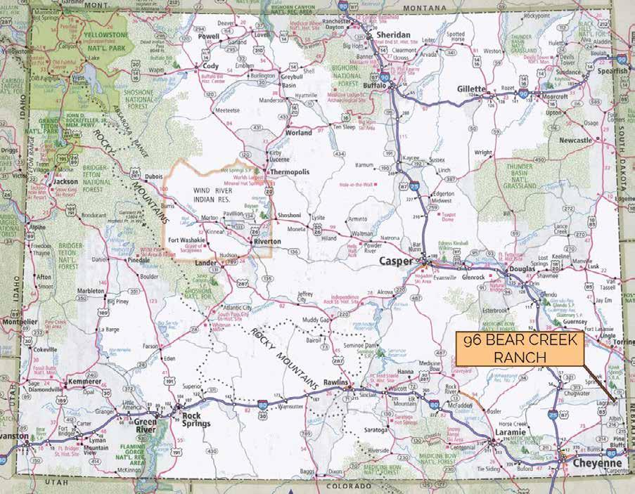 WYOMING LOCATION MAP NOTES