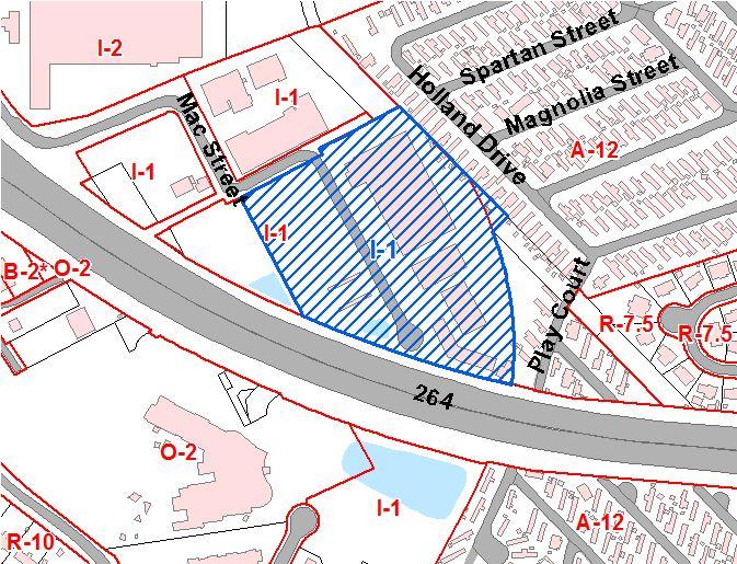 Background and Summary of Proposal The applicant requests to rezone the subject parcel from I-1 Industrial District to Conditional A-36 Apartment District for the purpose of demolishing the existing