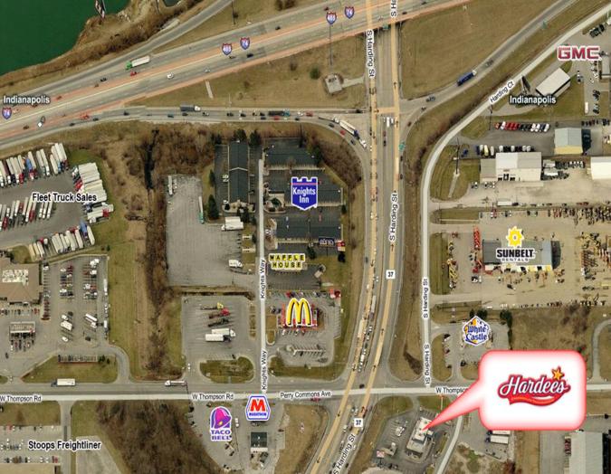 LOCATION OVERVIEW Aerial Photo Fronts South Harding Lane (Route 37, a major six lane highway Located one block off of Interstate