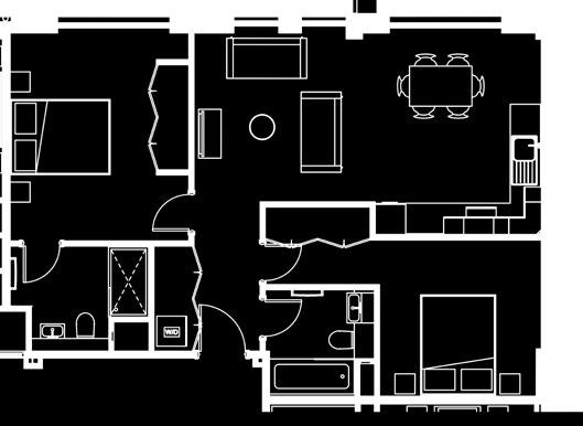 sq ft 2 bedroom - 1 bathroom - 1 ensuite Apartment