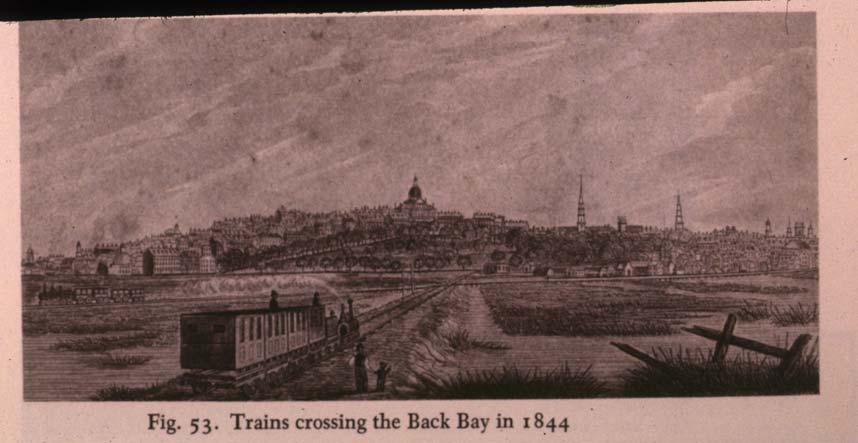 The landscape of Constant Flux By 1842 the neck begins to vanish into the former Back Bay Copp s Hill is dug out and