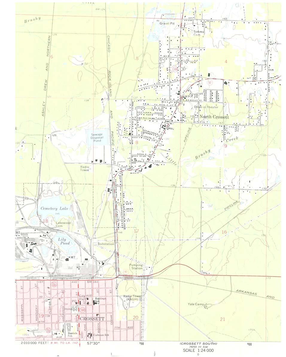 Revised: March 10, 2003 FIGURE NUMBER 2-1: SITE LOCATION MAP Site Crossett Industrial Park Vacant Property Crossett, Arkansas USGS