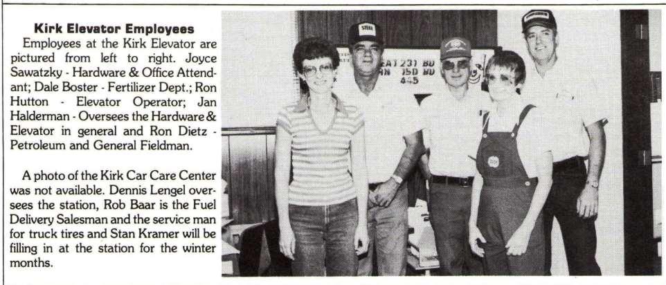 1988 KIRK HARDWARE,ELEVATOR Joyce Sawatzky, Dale Boster, Ron Hutton, Jan