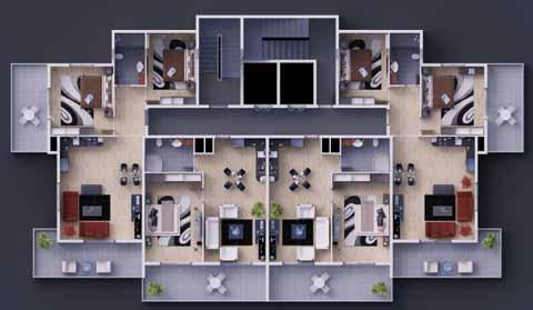 01 02 Standart floor 03 2+1 apartment 112 m² Entrance 5 m² Bedrooms 14 &