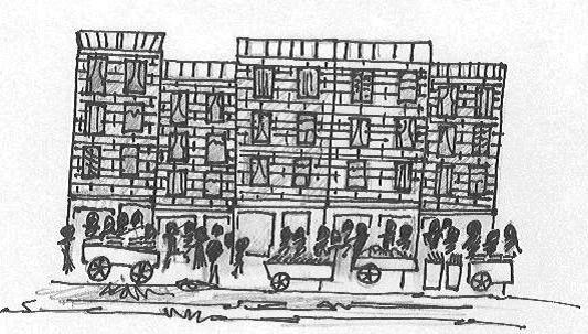 Immigrant Housing Lower East Side Manhattan Tenements Illustration by Lynn M. Hanousek Immigrants faced many challenges once they moved to America. Many did not have family or friends here.