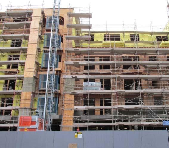 Photo taken by author in 2013 of a six-story condominium or apartment project in downtown San Diego.