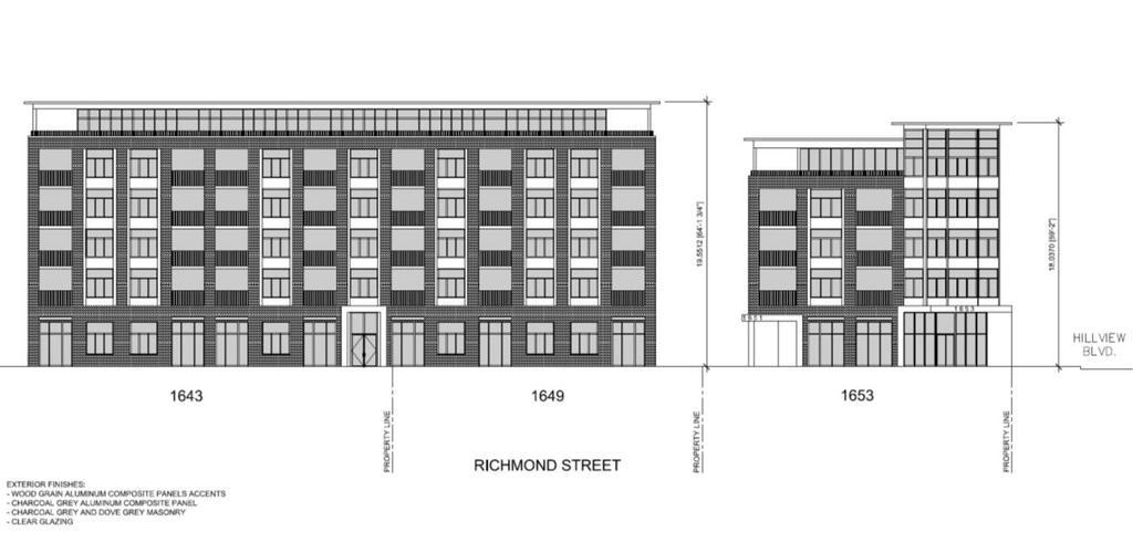 Figure 8 (c): Conceptual Block Development Plan East Elevation (1643, 1649 & 1653 Richmond Street) Phase 2 Phase 1 Principles: As summarized above, the completion of the Council-approved Richmond