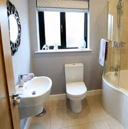 between units to kitchen and utility with full height tiling to shower enclosures and above bath Splash back tiling to all wash hand basins Carpets to lounge, bedrooms, stairs and landings A