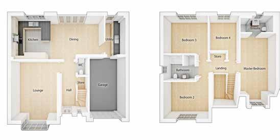 Approximate square footage: 1,454 sq ft Lounge: 4055 x 5670 [13-4 x 18-7 ] Kitchen / Dining