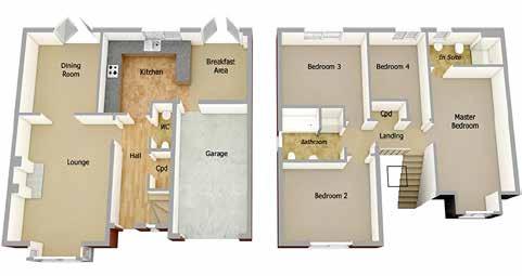 11'-11"] FIRST FLOOR: Master Bedroom: 3190 x 6115 [10'-6" x 20'- 1"] Bedroom 2: 4055 x 3156 [13'-4" x