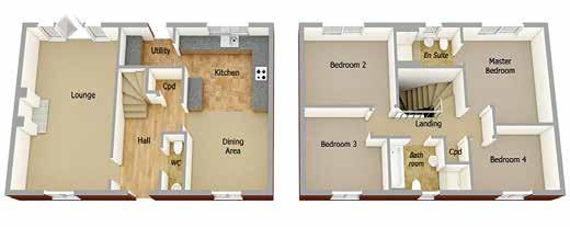 FIRST FLOOR: Master Bedroom: Guest Bedroom: Bedroom 3: Bedroom 4: 3334 x 3848 [10'-11" x 12'-8"] 3715 x