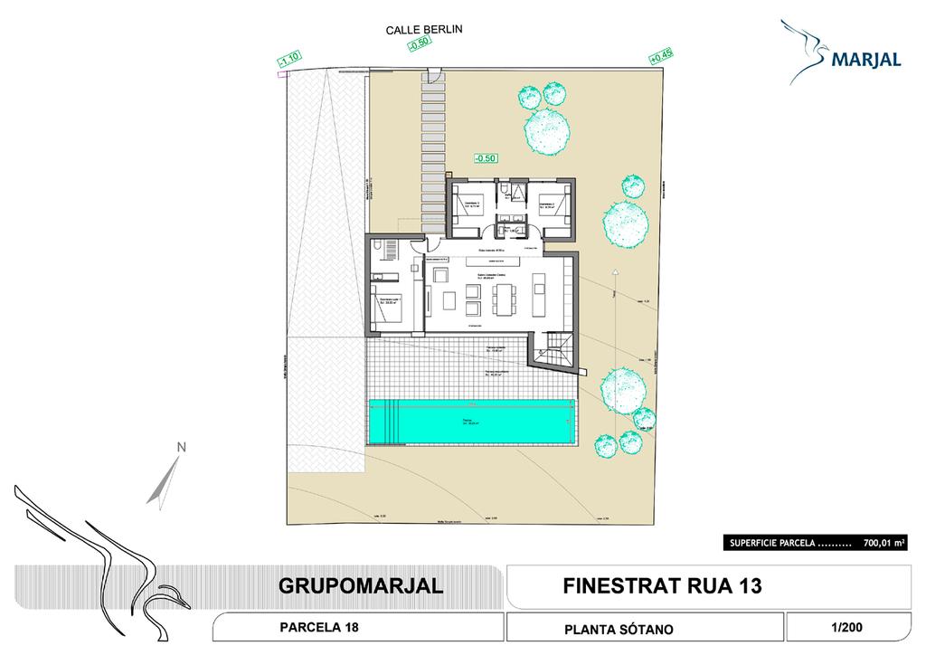 PLOT PLAN Praga 18 Plot area 700m 2 This plan is for illustration purposes only and may be modified for technical reasons and by