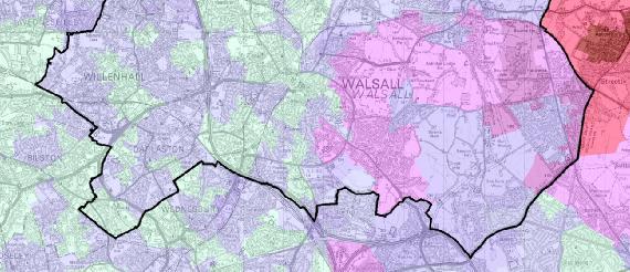 Figure 12 - Average Property Prices by LSOA Source: HM Land Registry Median capital values in Walsall are marginally lower than the regional average for all property types, with the