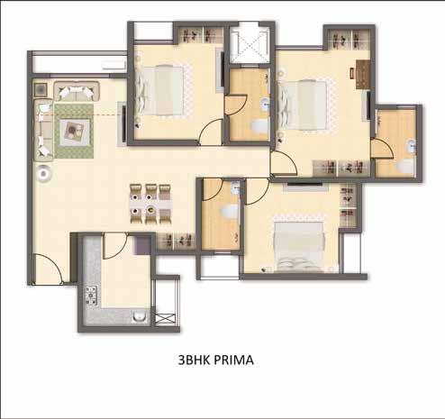 BHK PRIMA BHK ULTIMA FOR A LARGER, MORE LUXURIOUS HOME. 4 5 4 5 5 4 5 4 WING A WING B WING A WING B A WING - FLAT NO. B WING - FLAT NO. 5 RERA CARPET AREA: 8.4 SQ. MT. (887 SQ. FT.