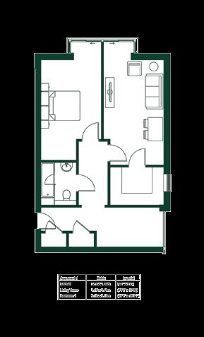 Floor Plans Fleur-de-Lis Apartment 1 Apartment 2 Study Apartment 1 metric imperial 2.8m x 2.0m 9 1 x 6 4 Living 3.1m x 5.