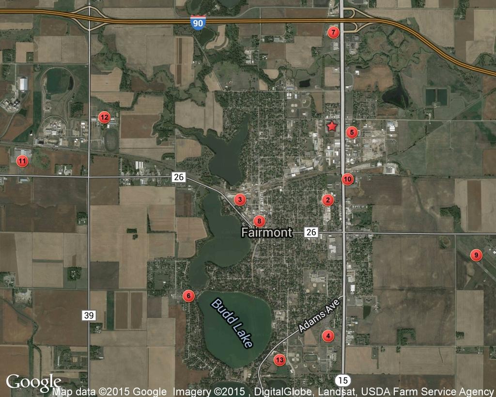 LOCATION OVERVIEW Fairmont, Minnesota is a small town with lots going for it from agriculture to industrial manufacturing to recreation
