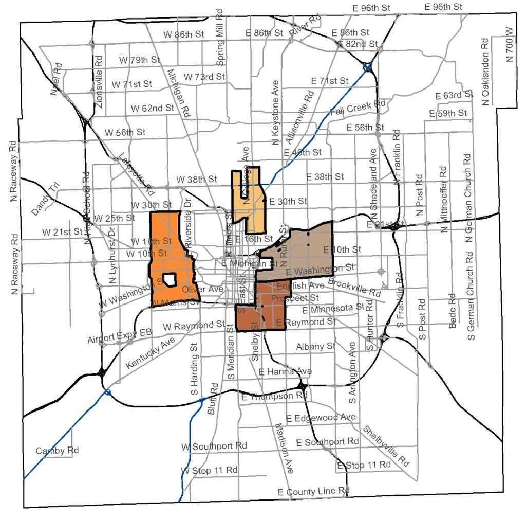 Proposed Target Areas 42 nd St. (NORTH) 21 st St. (SOUTH) Andrew J. Brown (EAST) Capital Ave (WEST) I-70 (NORTH) Washington St.