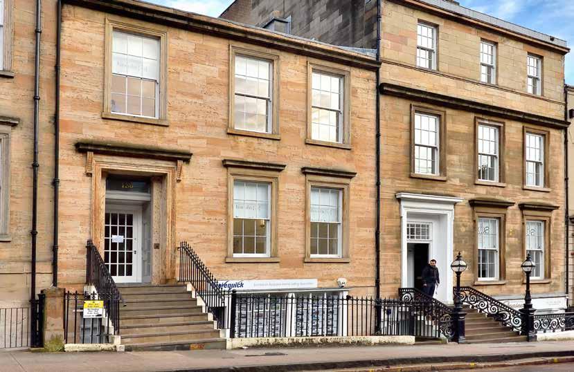 Executive Summary: Prime Townhouse Office Investment in the heart of Glasgow s City Centre; Rare opportunity to acquire a two storey, traditional office with its own main door entrance; And, a