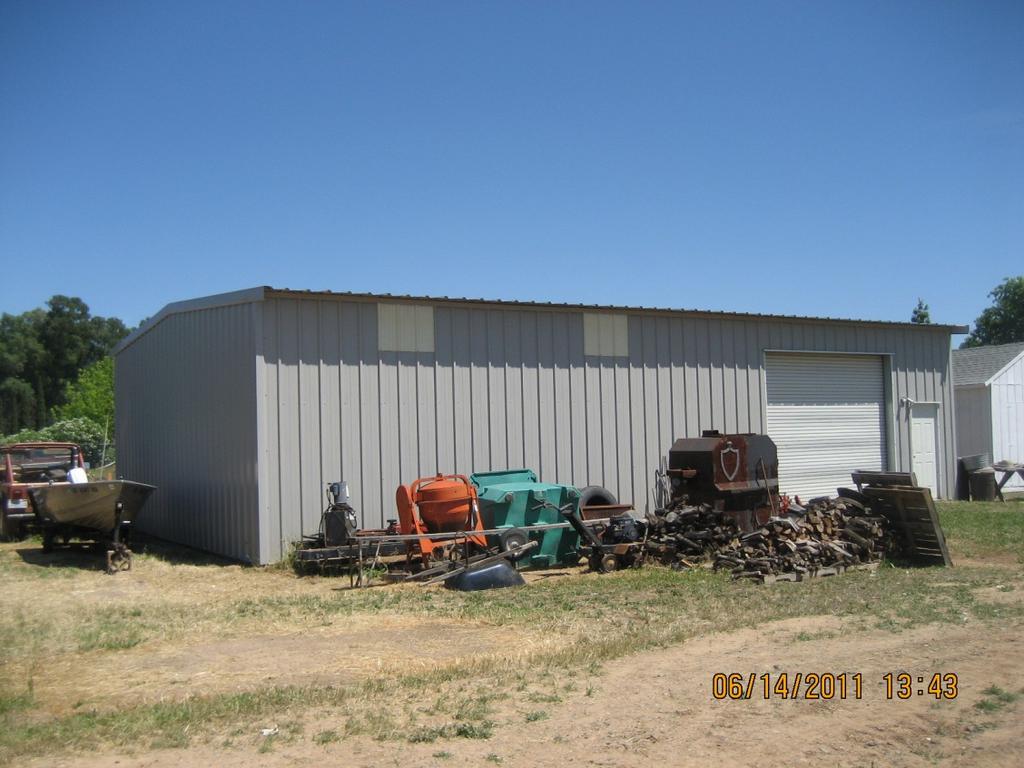 1. View of the existing agricultural barn on the subject property. 2.