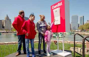More than 20 organizations participated in the afternoon event, Misha Brown, a ComEd customer from Chicago s Fernwood neighborhood, was the individual selected to flip the switch to