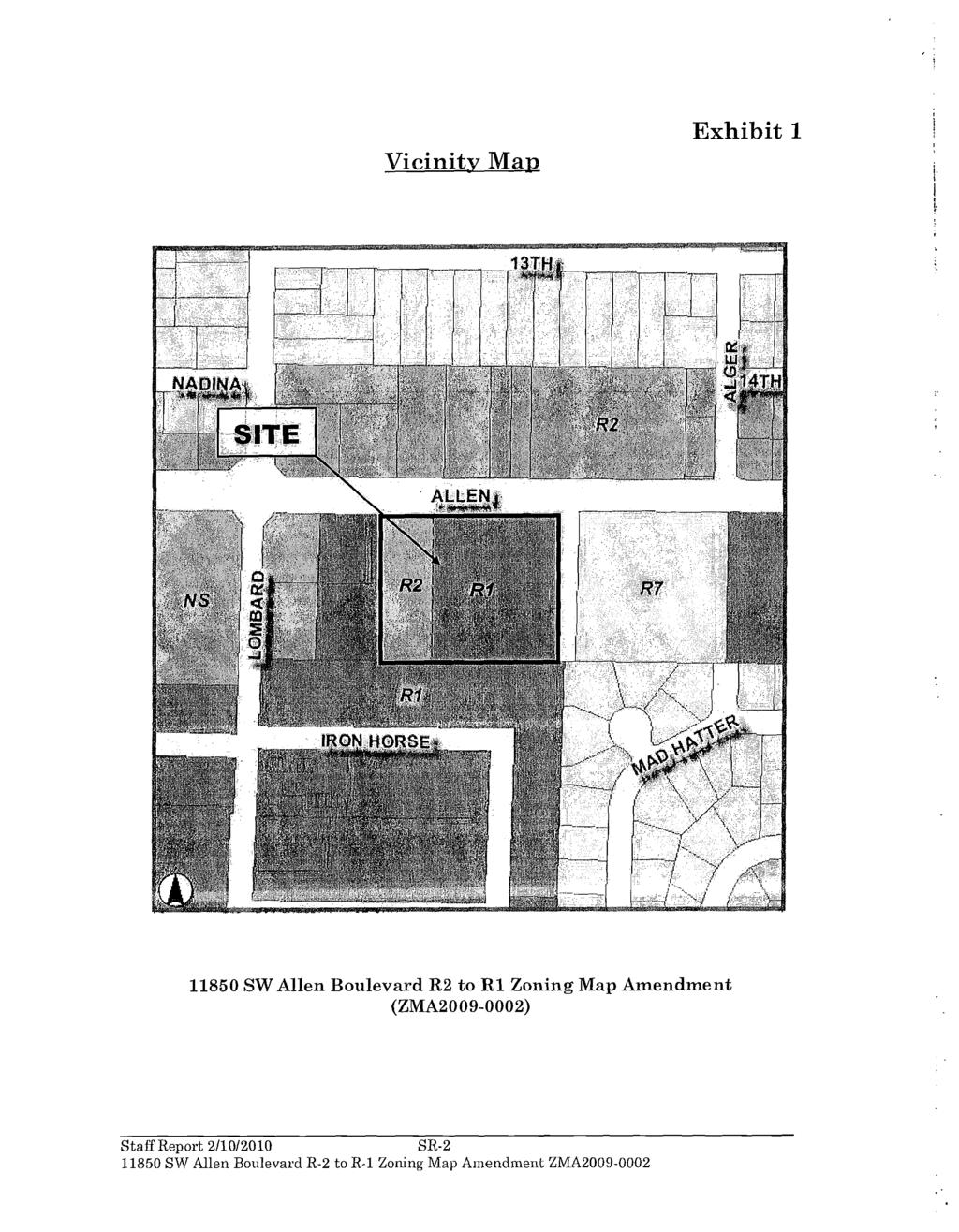 Vicinity Map Exhibit 1 11850 SW Allen Boulevard