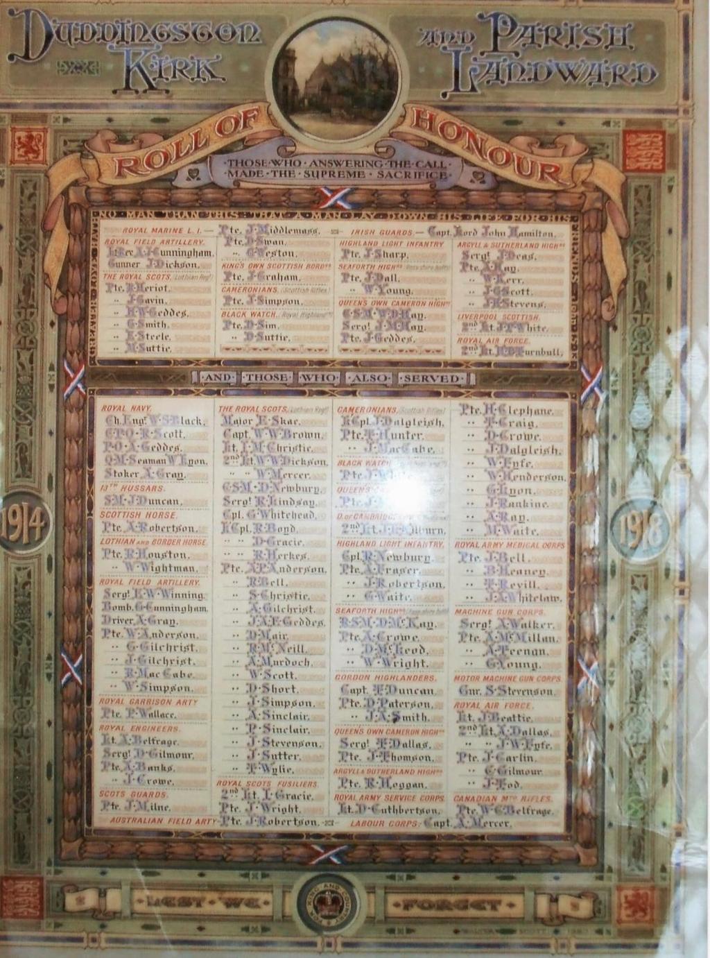 Roll of Honour in the Watchtower