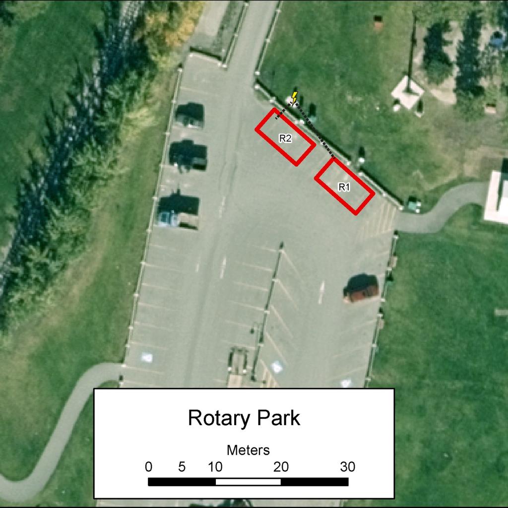 Rotary Park Site # Length Width Electricity Other Site R1 8 m 4 m 240V, 30A and Vendors cannot