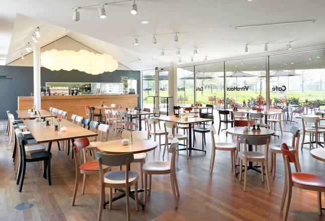 VitraHaus Café 198 m 2 / seating capacity indoors 70, outdoors 60 The café with a