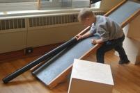 Elaborate ramps emerged as the children learned