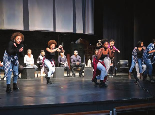 During the rehearsal and production process, professional actors performed principal roles and actively mentored AUC students, who comprised the ensemble.