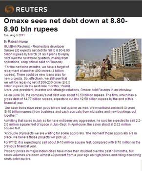 NEW DELHI -- Omaxe Ltd.