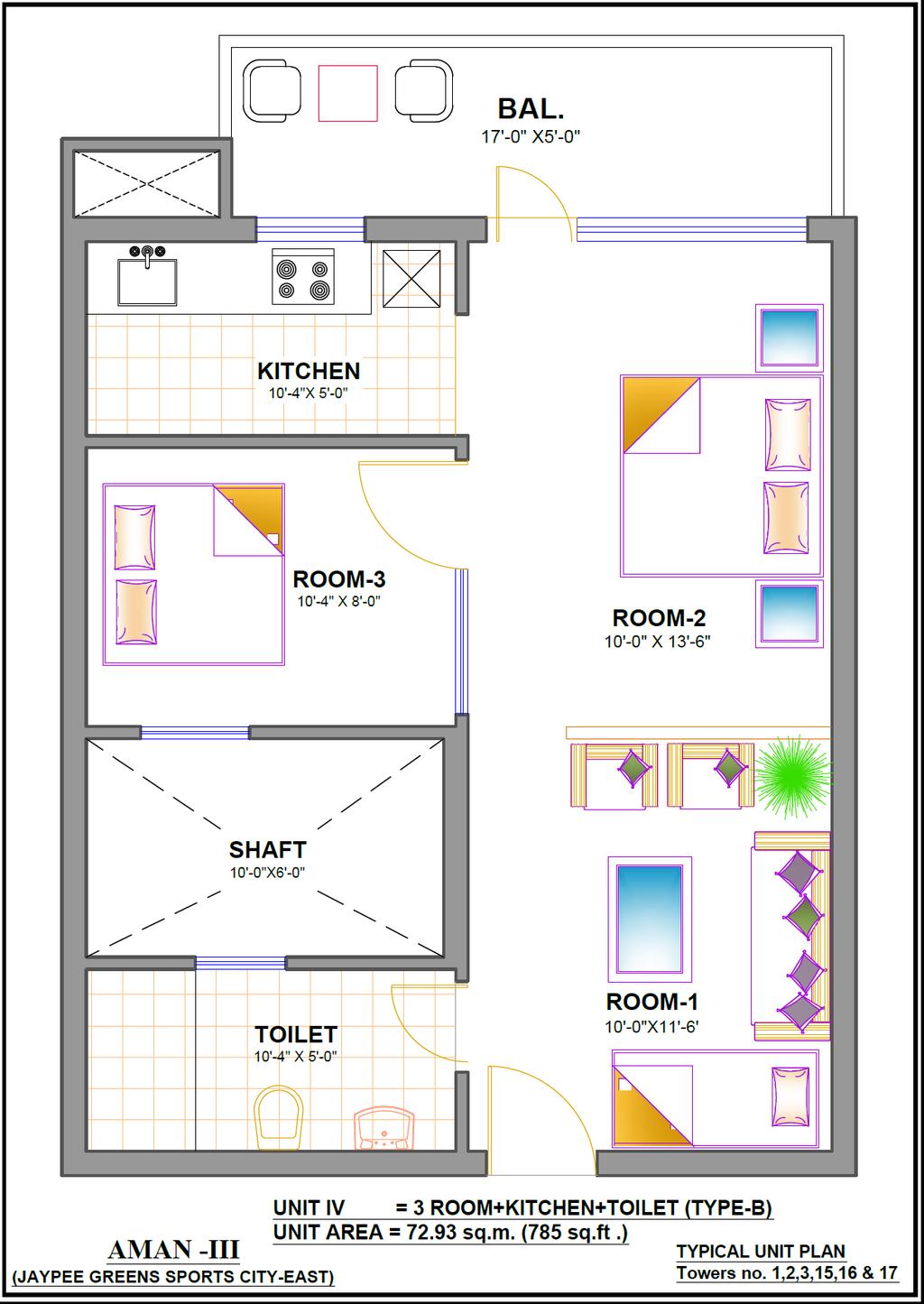 TYPICAL UNIT PLAN (CONCEPT) Note: The Super Area of the apartment as mentioned above is based on concept plans.
