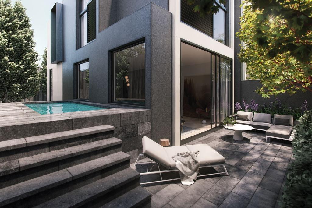 14 THE WOODS 15 ARCHITECTURE The courtyards provide space and seclusion a private oasis and a natural