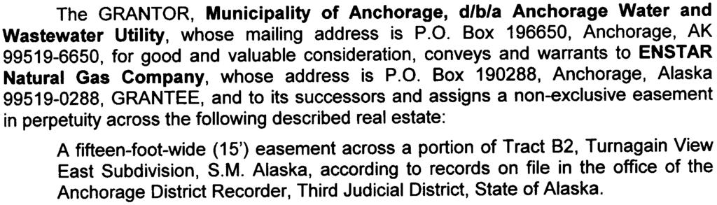 Anchorage Water and Wastewater Utility, whose mailing address is P.O.