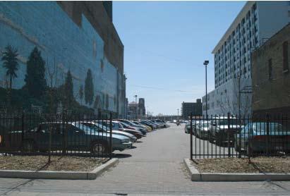 Walkways should be built between adjacent residential buildings to connect all primary building entrances, surrounding streets, external sidewalks, adjacent trails, transit stops, parking areas and
