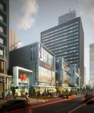 retail space Intensification through the addition of a new 36 storey