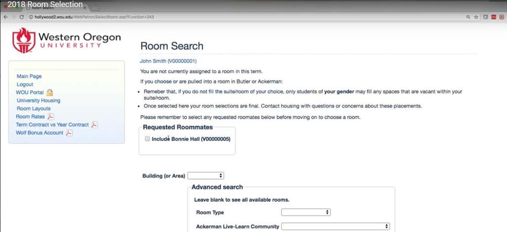 TO PULL IN REQUESTED ROOMMATES, YOU MUST CLICK THE BOX NEXT TO THEIR NAME!