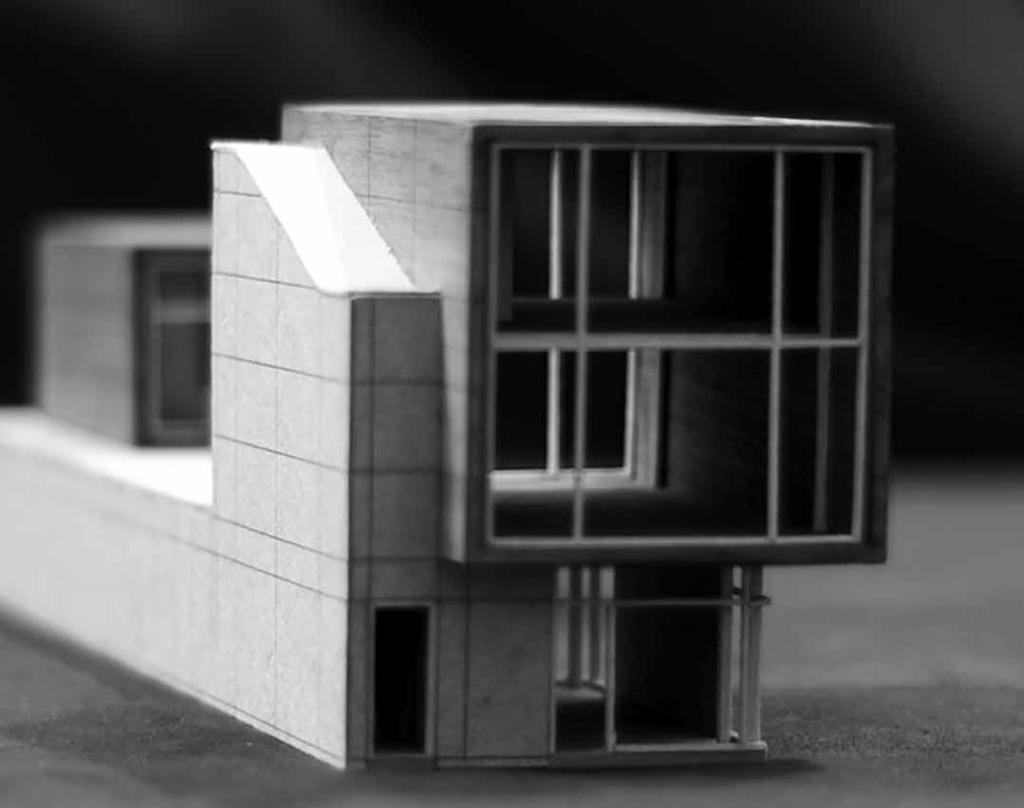 floor plans King Street House model built using laser cut card, Walnut, and hand cut