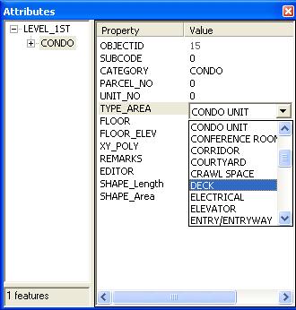 Current Condo Parcel Data Model Each Feature Class: