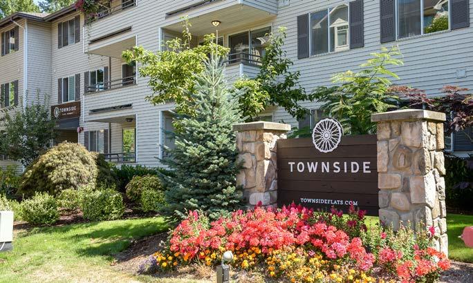 With a Walkscore of 84 and modern looking units, Townside Flats caters well to tenants who work in the strong tech employment markets on the Eastside.